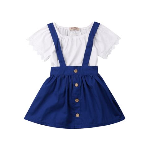 Newborn Toddler Cute Baby Girls Clothes Set Short Sleeve Lace Tops