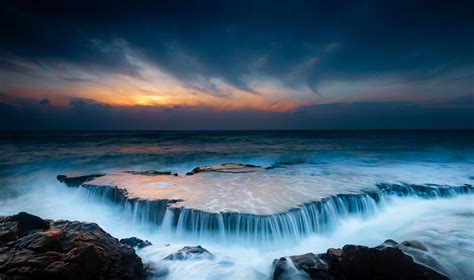 Beautiful Ocean Sunset Hd Wallpaper Background Image 2048x1211 Id