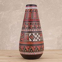 Cuzco Ceramic Decorative Vase From Peru Splendor Of The Inca NOVICA