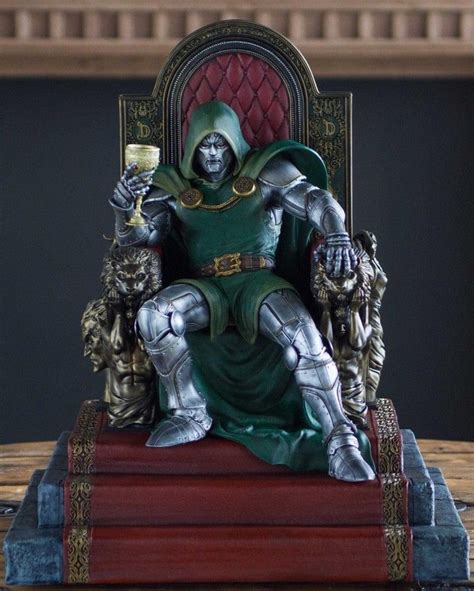 Dr Doom On Throne Sculpted By Francocarlesimo Paint By Cfrstudio