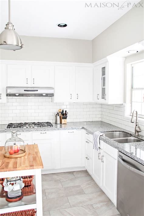 Ceramic and porcelain tile are similar. Classic White Kitchen - Maison de Pax