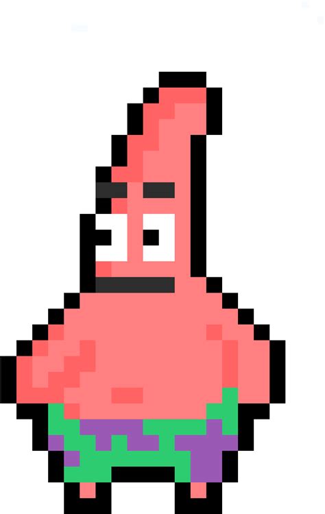 Patrick Star Pixel Art De Dracaufeu X Png Download Pngkit Sexiz Pix