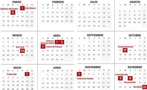 Calendario Laboral Conoce Los Festivos Y Puentes Que Restan Por My