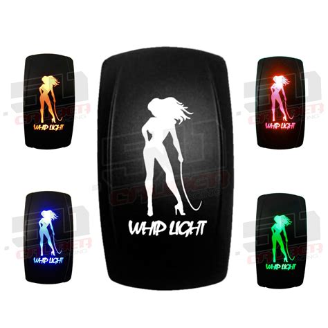 12v Automotive Rocker Switch Carling Etched Sexy Girl Led Whip Light