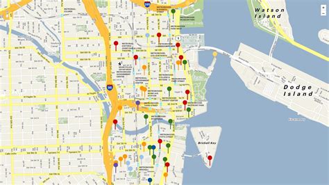 Downtown Atlanta Tourist Map Street Map Of Downtown
