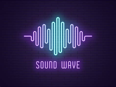 Neon Sound Wave Sound Waves Design Sound Waves Neon