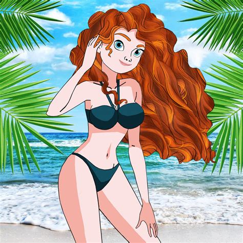 Merida Brave In A Bikini By Carlshocker On Deviantart