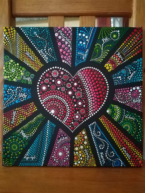 Jetzt die ersten 5 videos zum zeichnen von menschen, gesichtern, tieren und formen. Dot painting Present for my youngest son's primary school teacher ♥ - Dot painting Present for ...