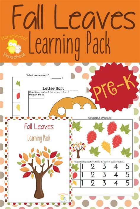 Preschool Leaf Theme Math and Literacy Printables | Fall leaves