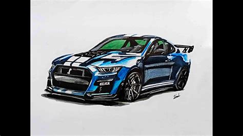 Ford Mustang Gt500 Drawing Art2011 Youtube