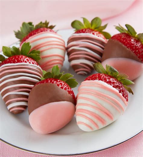 Pretty In Pink Chocolate Covered Strawberries 6 Count Harry And David