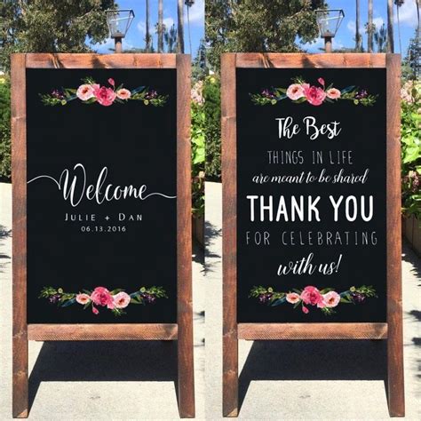 Amazing Rustic Wedding Sign Ideas Wedding Chalkboard Signs Rustic