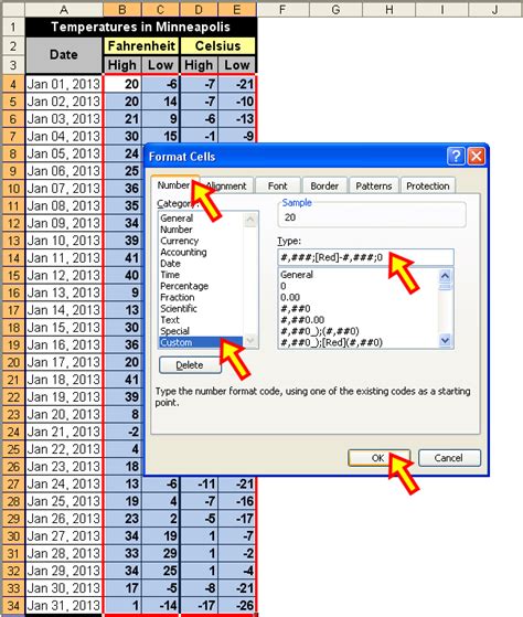 Toms Tutorials For Excel Formatting Negative Numbers Red With Minus
