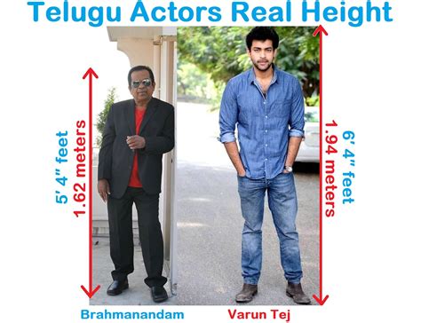 All Telugu Actors Height in Feet, CM and in Meter [Original] [Official]