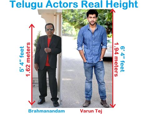 1 inch is equal to 2.54cm. All Telugu Actors Height in Feet, CM and in Meter ...