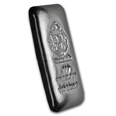 Buy 100 Gram Silver Bar Scottsdale Mint Apmex