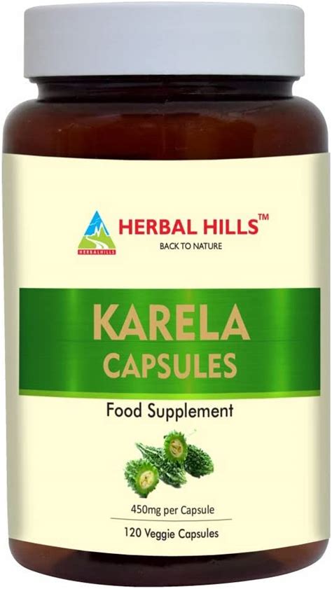 herbal hills karela bitter melon capsules 900mg 120 count bigamart