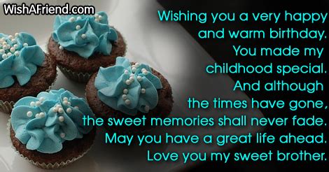 Have the best of birthdays, my friend. Brother Birthday Sayings