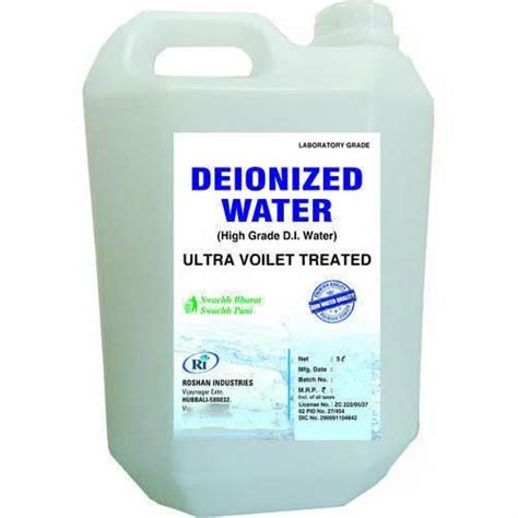 Deionized Water Pure Deionized Water Manufacturer From Hubli