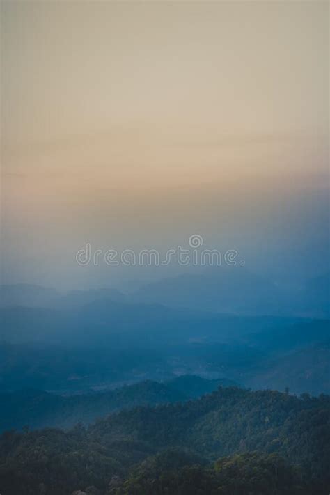 Wanderlust And Relax In Nature From Panorama View Layer Of Mountain And