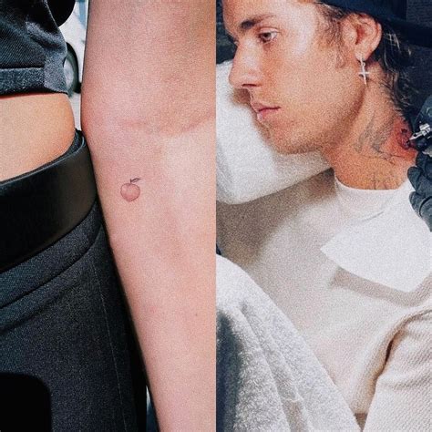 ‪matching Peach Tattoos 🍑‬ In 2021 Peach Tattoo Justin Bieber Peach