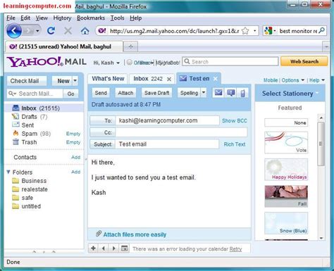 Using Email Including Yahoo Mail And Microsoft Outlook 2007
