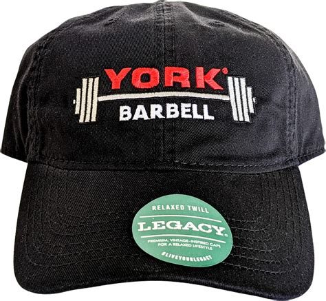 Relaxed Twill Hat Black York Barbell