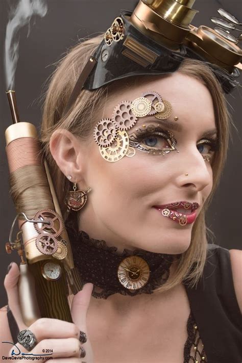 Steampunk Makeup Guide Gears On Eyes And Lips For Costume Tutorials