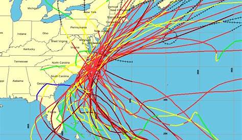 NOAA provides easy access to historical Atlantic hurricane tracks