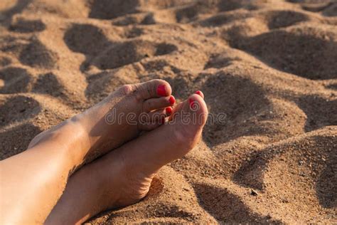 Naked Woman Lying Beach Stock Photos Free Royalty Free Stock