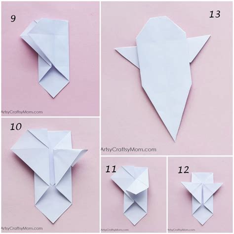 Easy Origami Ghost Craft For Kids Halloween Craft