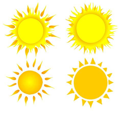 Download in png and use the icons in websites, powerpoint, word, keynote and all common apps. 4 Clipart Sun (PNG Transparent) | OnlyGFX.com