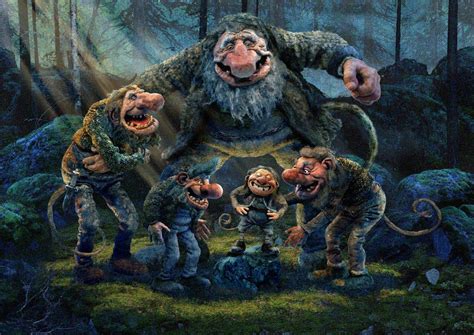 Norwegian Trolls By Ivar Rodningen Part 1 Mythologische Wezens Behang