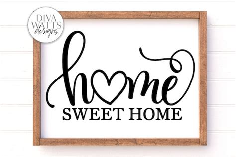 Home Sweet Home Svg Farmhouse Sign Dxf And More Etsy Canada