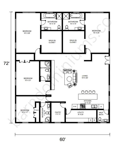 Barndominium Floor Plans With Two Master Suites