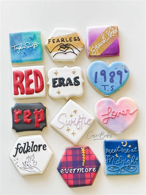 Taylor Swift Eras Cookies 1 Dozen Casebakes Cookies