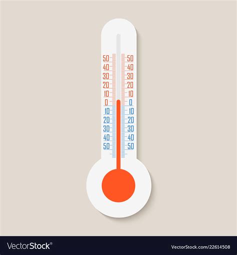 Thermometer Logo Temperature Icon Measuring Hot Vector Image