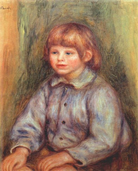 Seated Portrait Of Claude Renoir C1908 1909 Pierre Auguste Renoir