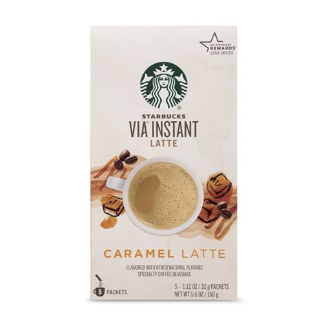 Starbucks Via Instant Coffee Flavored Packets — Caramel Latte — 100