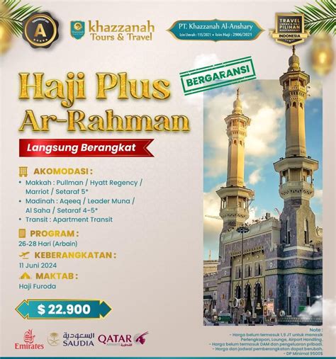 Paket Haji Onh Plus 2023 Furoda Khazzanah Tour