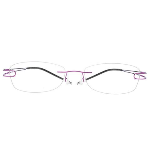 Womens Rimless Eyeglass Frames Titanium Flexible Optical Rx Able Spectacles New Ebay