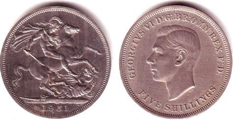 Großbritannien 5 Shilling 1951 George Vi St Ma Shops