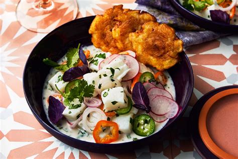 Patacones Fried Plantains With Sea Bass Ceviche Recipe