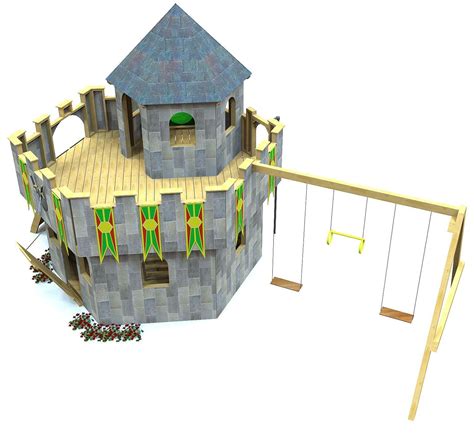 Wooden castle building blocks kids, baby puzzle, early education toys, wooden castle toys, 75pcs/set. Whimsical Castle Plan | Build a playhouse, Play houses, Castle plans