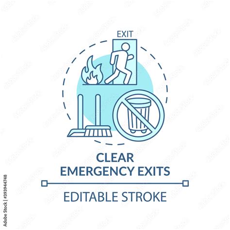 Clear Emergency Exits Concept Icon Workplace Safety Elements Keep