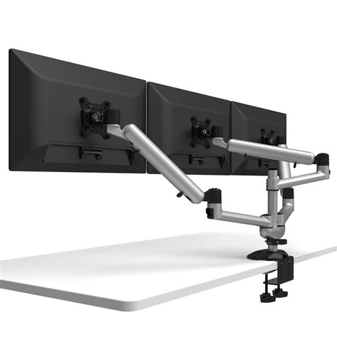 This triple monitor stand fits most monitors, including, samsung, acer, viewsonic. Triple Monitor Desk Mount w/ Independent Full Motion ...