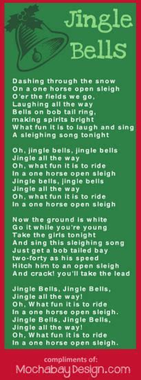 Printable Words To Jingle Bells Words Print