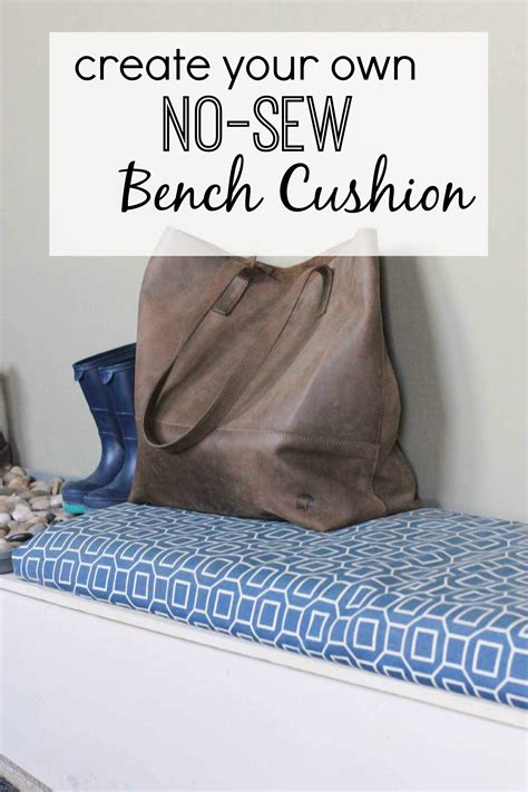 This no sew upholstered bench seat tutorial will work for most coffee tables, benche. diy bench cushion {no sewing required!} - Homestead 128