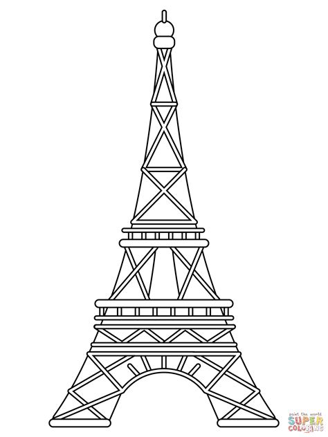 Ausmalbild: Eiffelturm | Ausmalbilder kostenlos zum ausdrucken