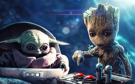 1920x1200 Baby Groot And Baby Yoda 1080p Resolution Hd 4k Wallpapers